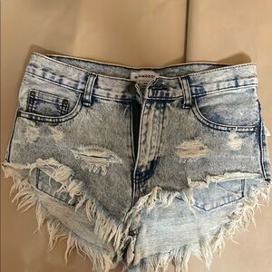 Very tiny cut off shorts that will never fit me again